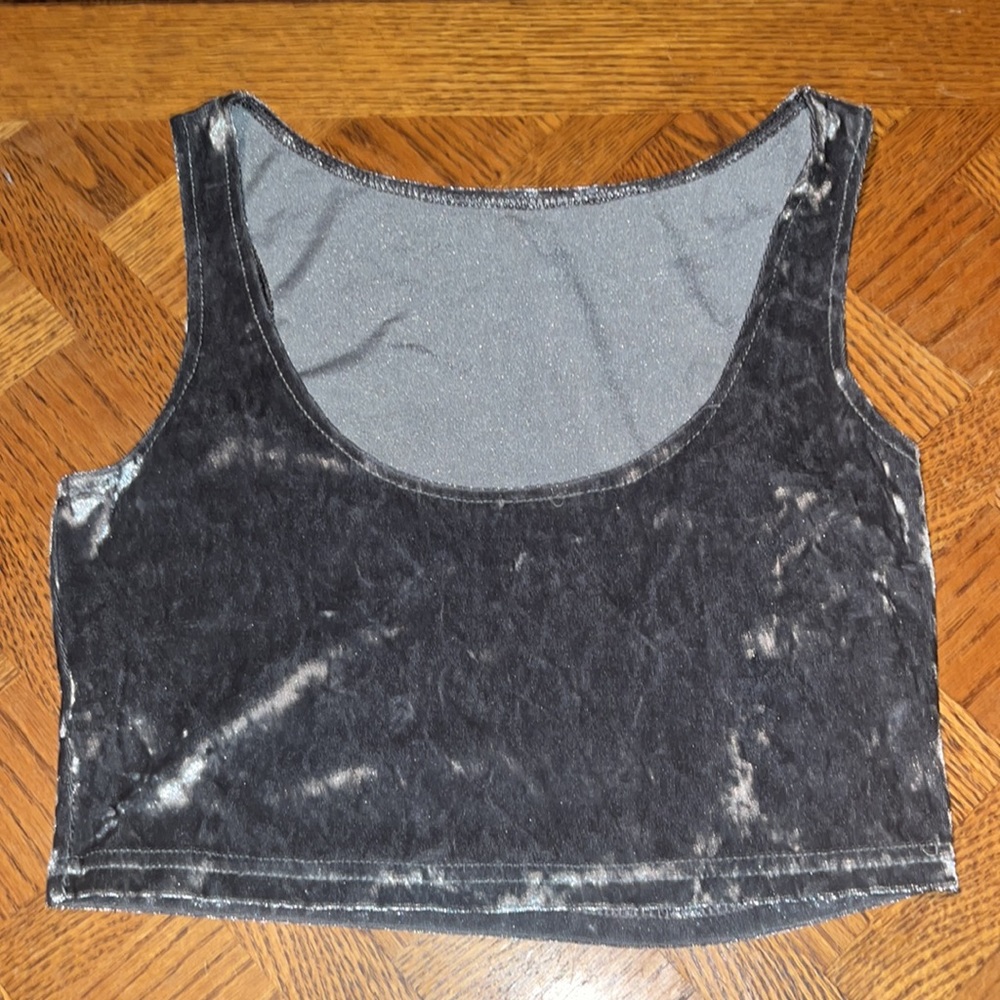 Crop top velvet gray CUTE on
